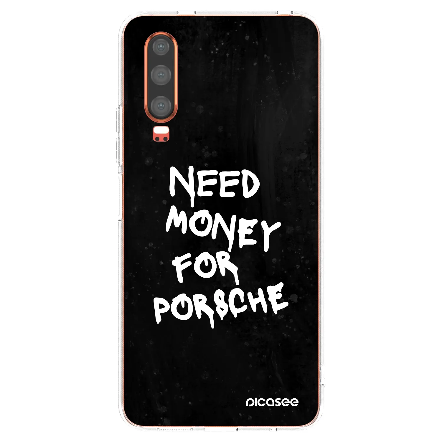 Picasee silikonový průhledný obal pro Huawei P30 - Black Dollar