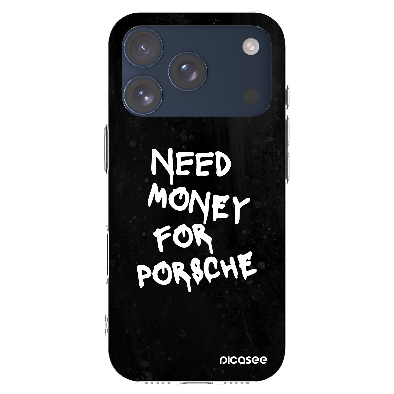 Picasee silikonový průhledný obal pro Apple iPhone 17 Pro - Black Dollar