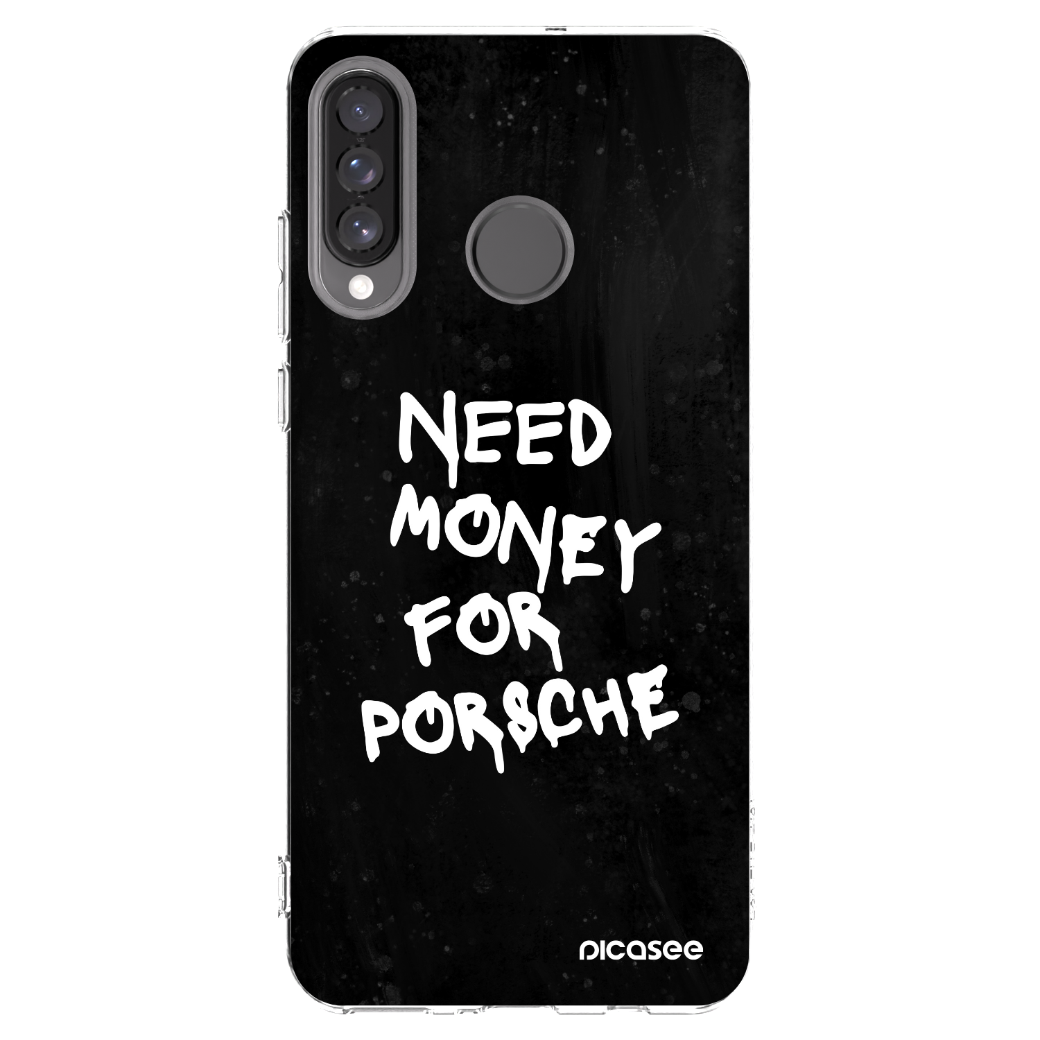 Picasee silikonový průhledný obal pro Huawei P30 Lite - Black Dollar