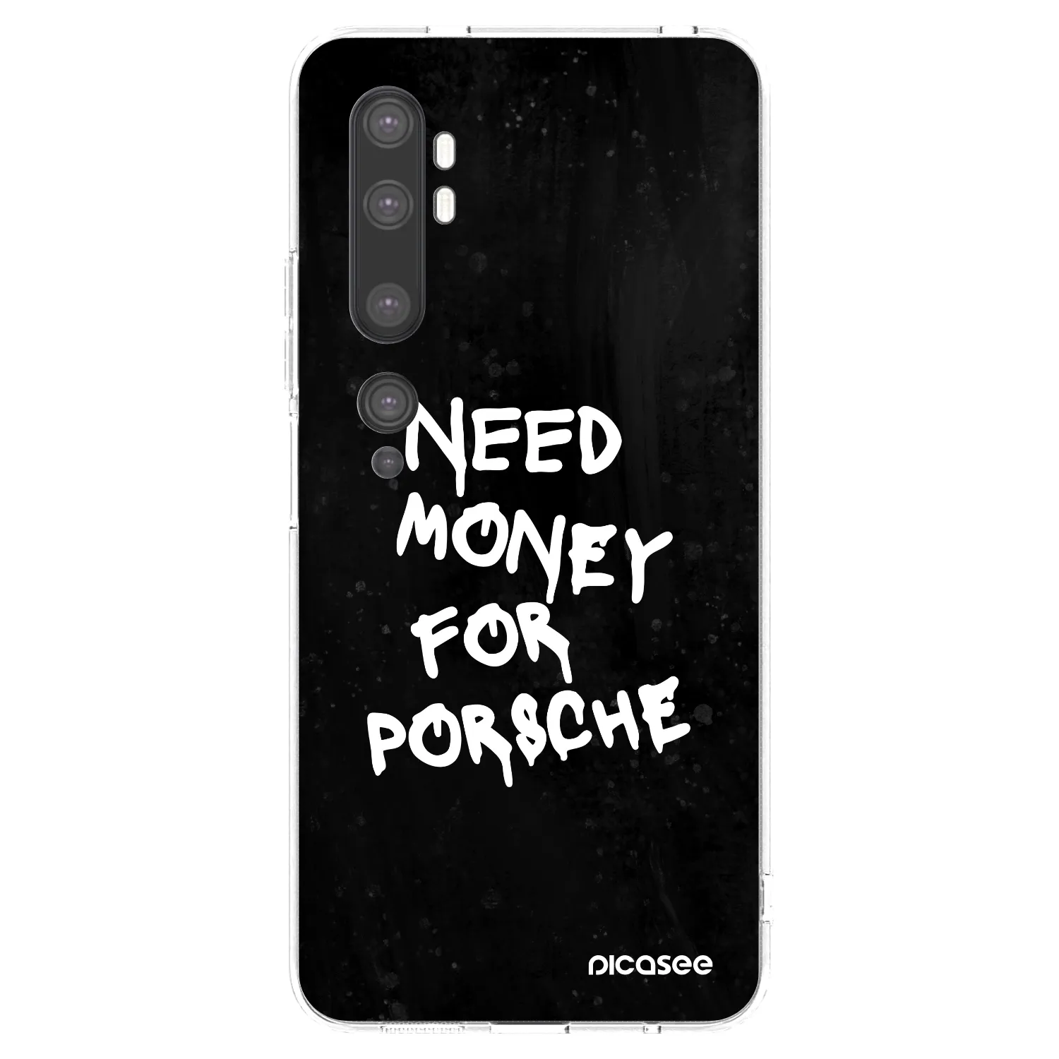 Picasee silikonový průhledný obal pro Xiaomi Mi Note 10 (Pro) - Black Dollar