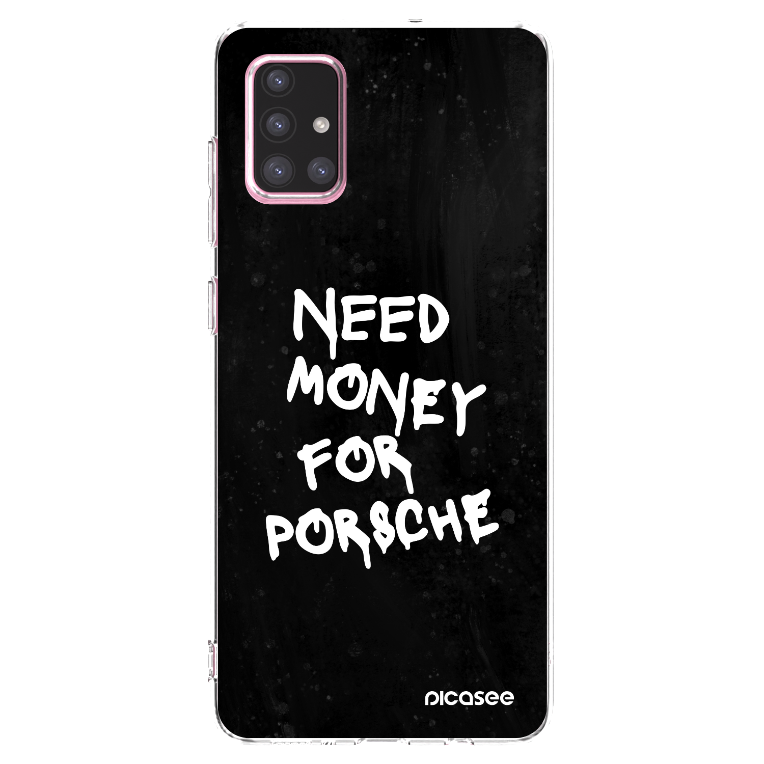 Picasee silikonový průhledný obal pro Samsung Galaxy A71 A715F - Black Dollar