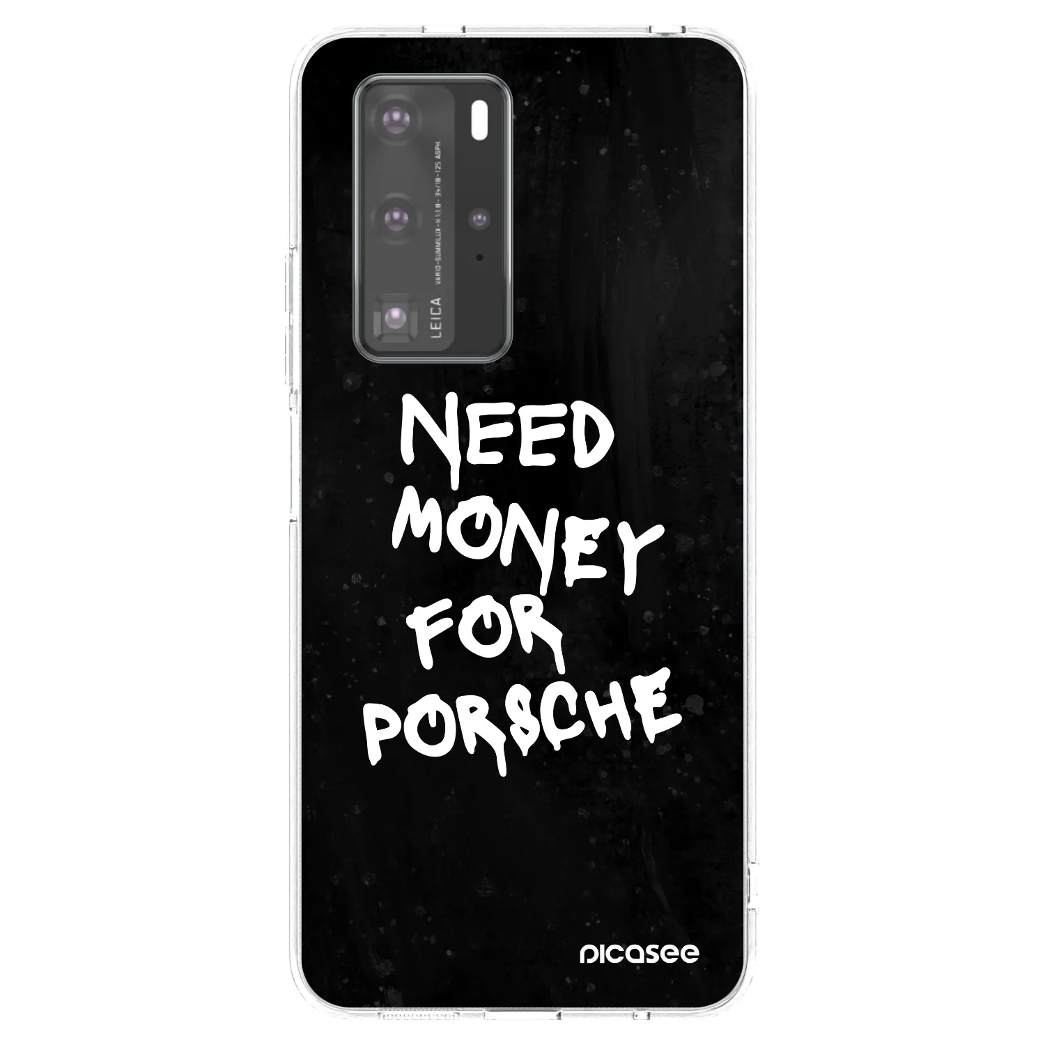 Picasee silikonový průhledný obal pro Huawei P40 Pro - Black Dollar