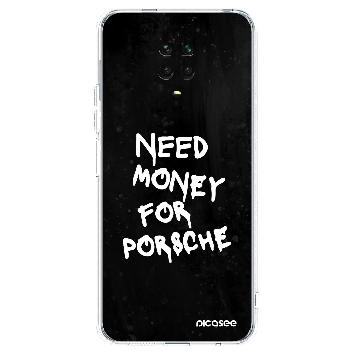 Picasee silikonový průhledný obal pro Xiaomi Redmi Note 9 Pro - Black Dollar