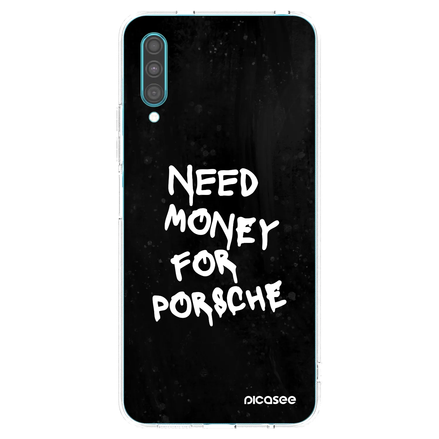 Picasee silikonový průhledný obal pro Samsung Galaxy A30s A307F - Black Dollar