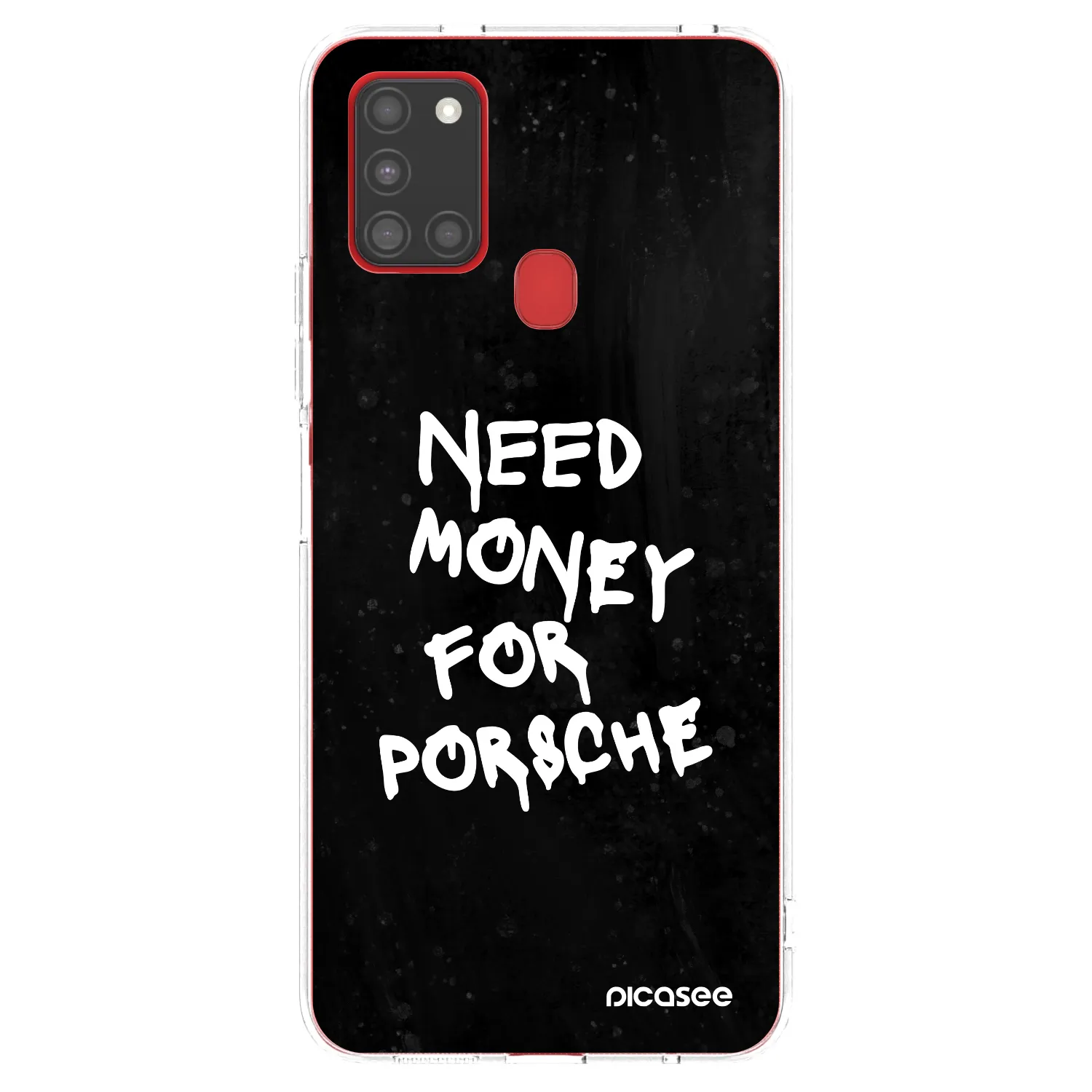 Picasee silikonový průhledný obal pro Samsung Galaxy A21s - Black Dollar