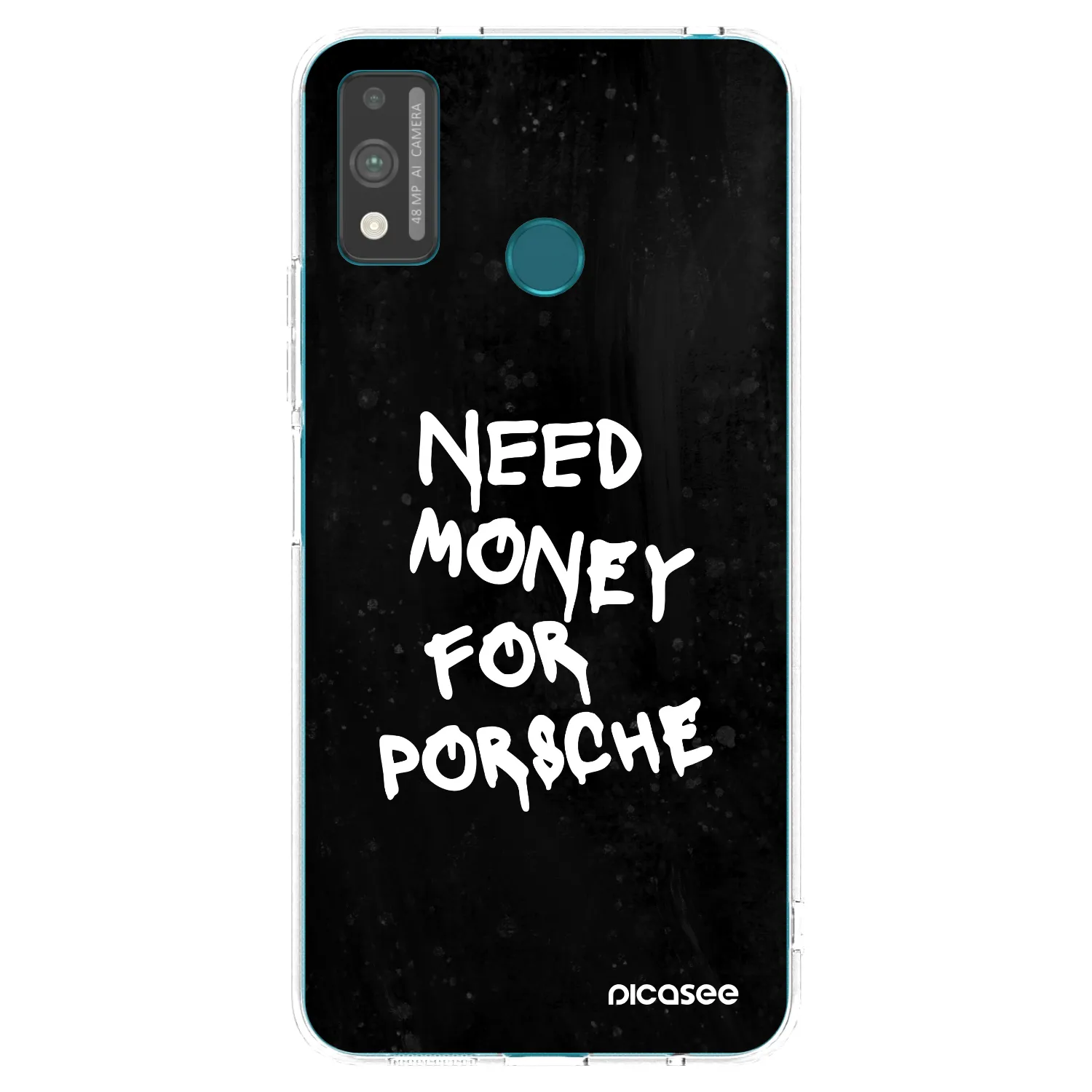 Picasee silikonový průhledný obal pro Honor 9X Lite - Black Dollar