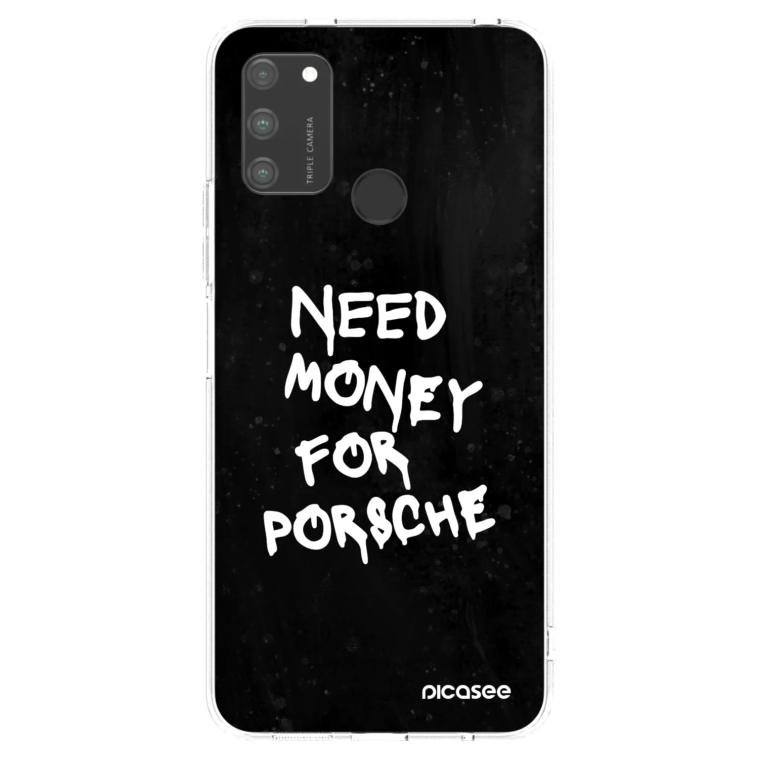 Picasee silikonový průhledný obal pro Honor 9A - Black Dollar