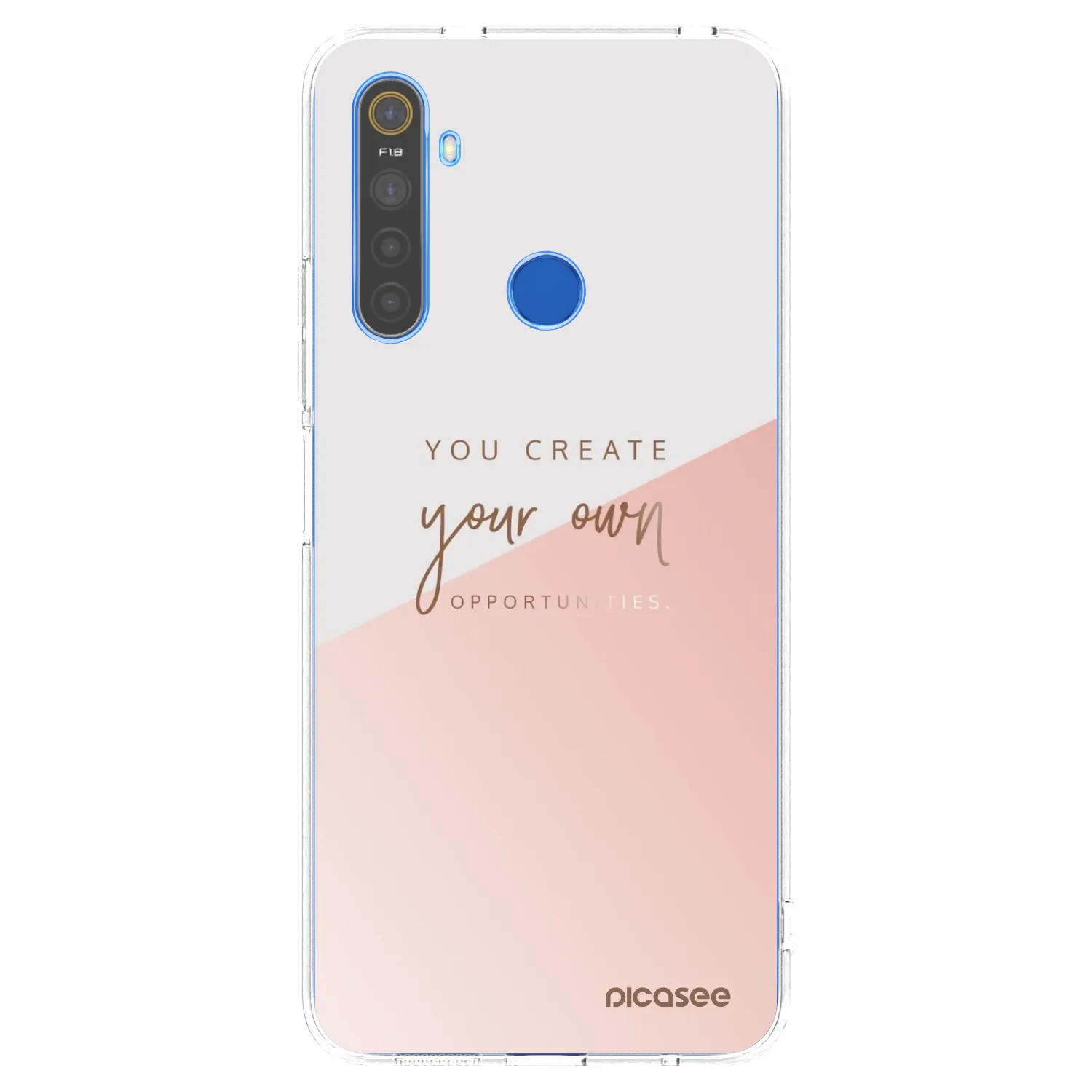 Picasee silikonový průhledný obal pro Realme 5 - Vytvoř si svou vlastní příležitost