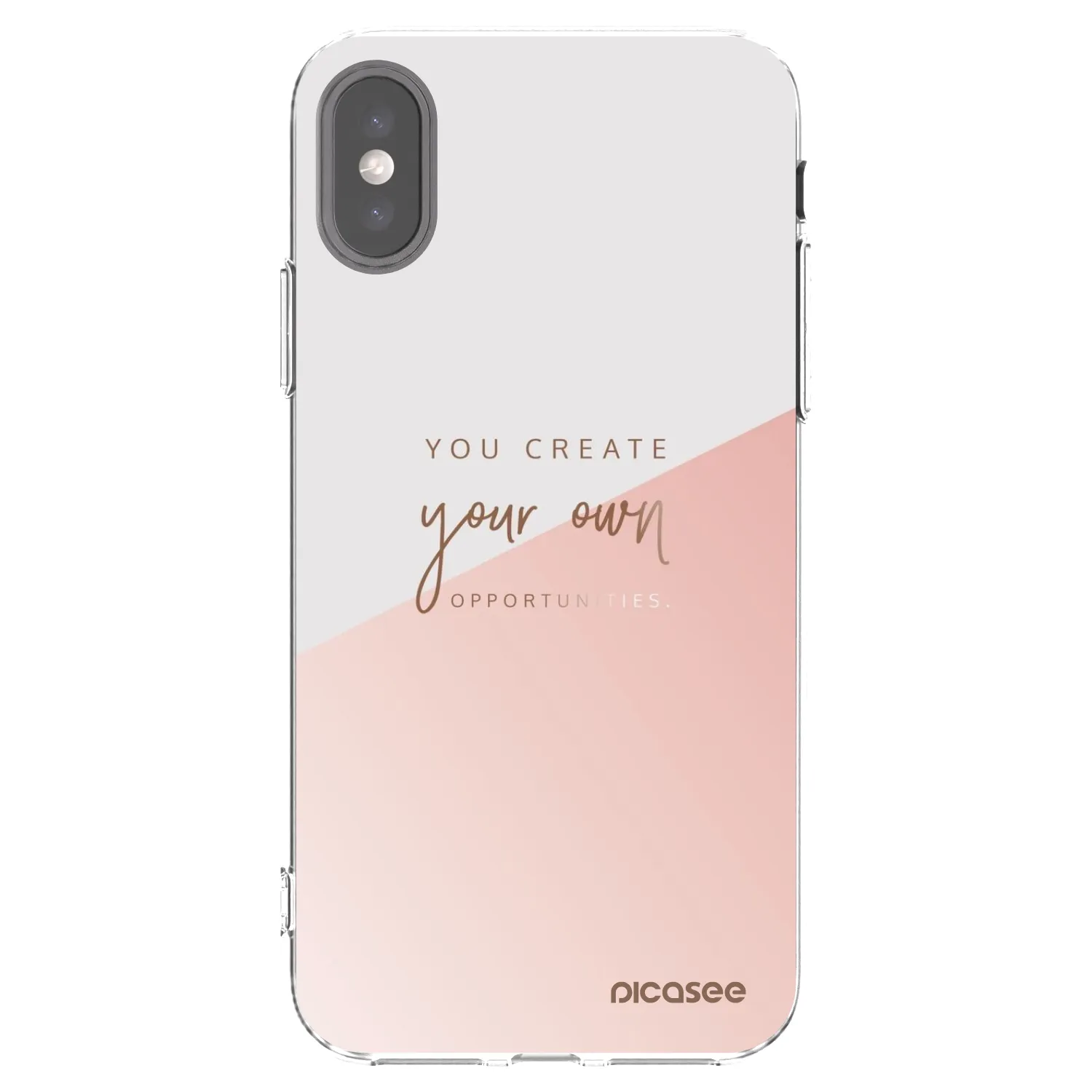 Picasee silikonový průhledný obal pro Apple iPhone X/XS - Vytvoř si svou vlastní příležitost