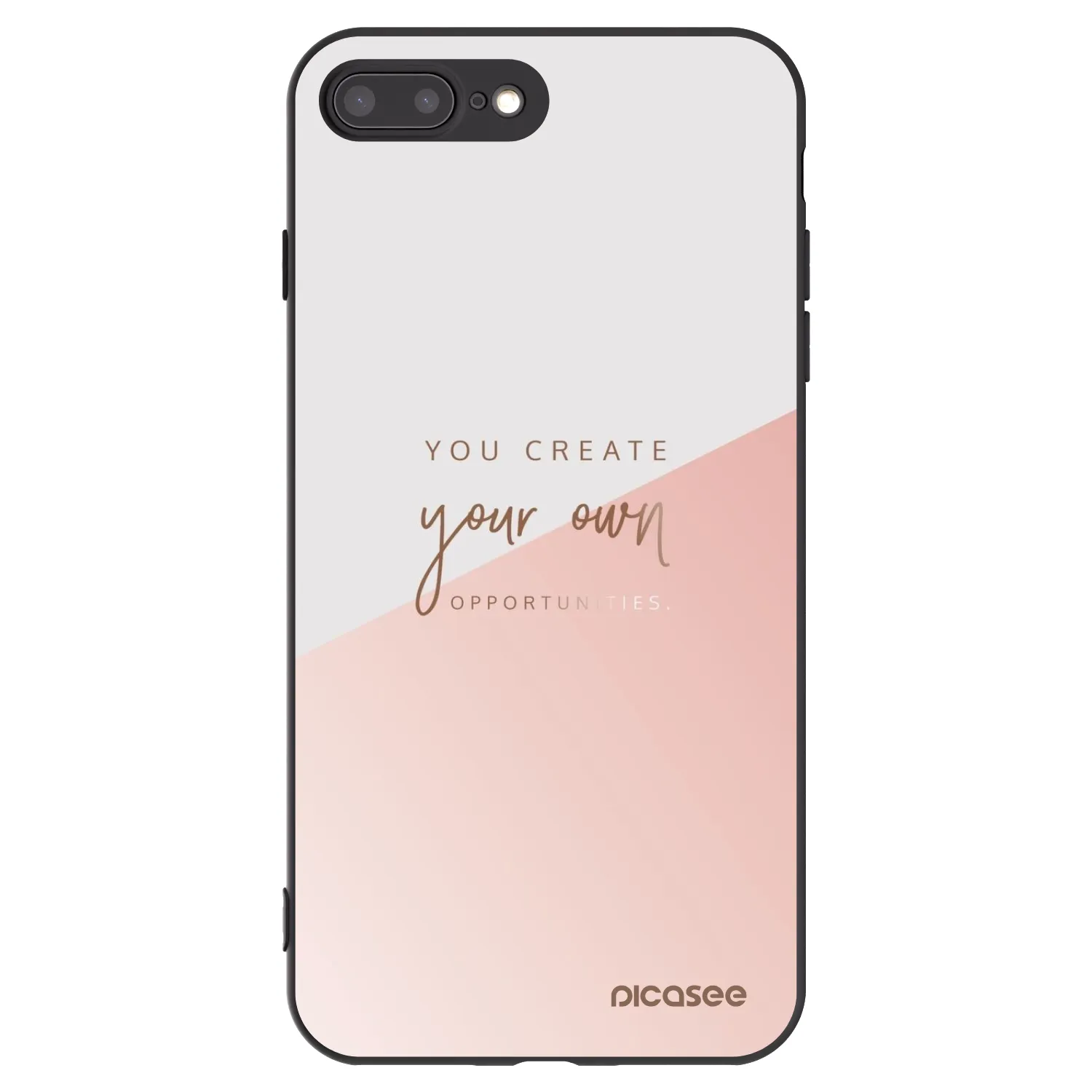 Picasee silikonový černý obal pro Apple iPhone 8 Plus - Vytvoř si svou vlastní příležitost