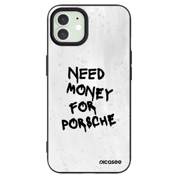 Picasee silikonový černý obal pro Apple iPhone 12 - White Dollar