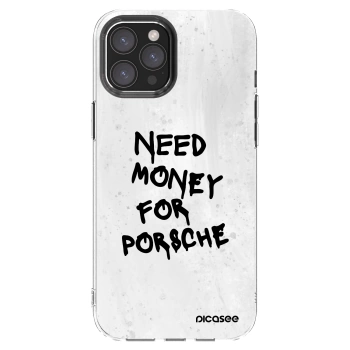 Picasee silikonový průhledný obal pro Apple iPhone 12 Pro Max - White Dollar