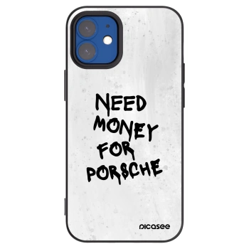 Picasee silikonový černý obal pro Apple iPhone 12 mini - White Dollar