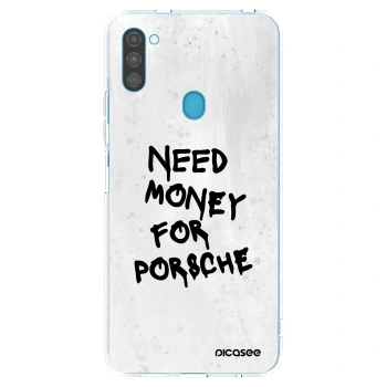 Picasee silikonový průhledný obal pro Samsung Galaxy M11 - White Dollar