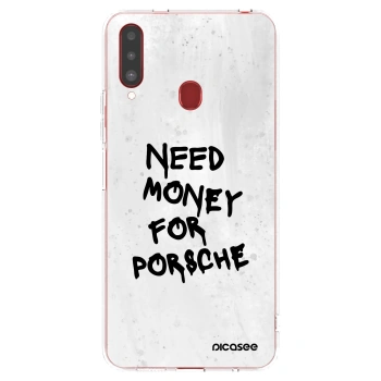 Picasee silikonový průhledný obal pro Samsung Galaxy A20s - White Dollar