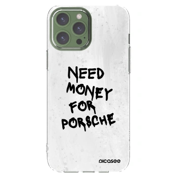 Picasee silikonový průhledný obal pro Apple iPhone 13 Pro Max - White Dollar