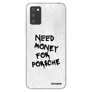 Picasee silikonový průhledný obal pro Samsung Galaxy A02s A025G - White Dollar