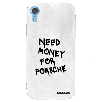 Picasee silikonový průhledný obal pro Apple iPhone XR - White Dollar