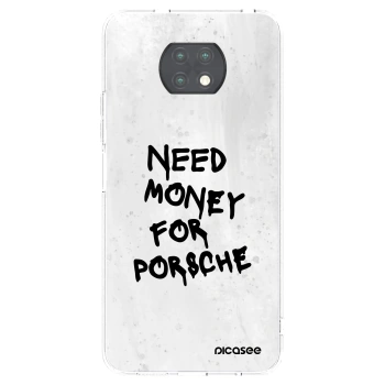 Picasee silikonový průhledný obal pro Xiaomi Redmi Note 9T - White Dollar
