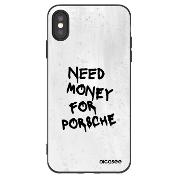 Picasee silikonový černý obal pro Apple iPhone XS Max - White Dollar