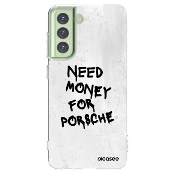 Picasee silikonový průhledný obal pro Samsung Galaxy S21 FE 5G - White Dollar