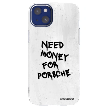 Picasee silikonový průhledný obal pro Apple iPhone 14 Plus - White Dollar