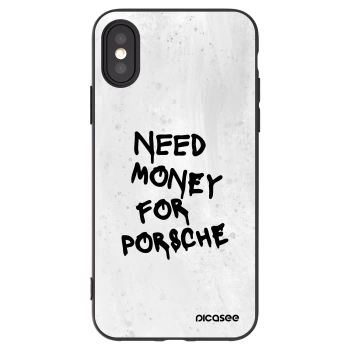 Picasee silikonový černý obal pro Apple iPhone X/XS - White Dollar