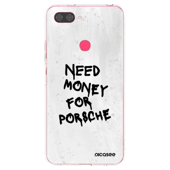 Picasee silikonový průhledný obal pro Xiaomi Mi 8 Lite - White Dollar