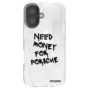 Picasee silikonový průhledný obal pro Apple iPhone 16 - White Dollar