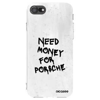 Picasee silikonový průhledný obal pro Apple iPhone 7 - White Dollar