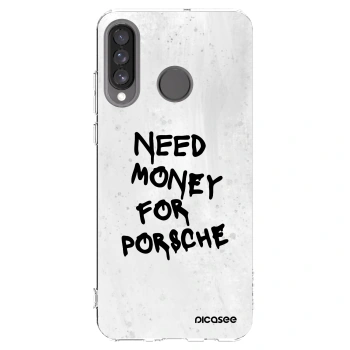 Picasee silikonový průhledný obal pro Huawei P30 Lite - White Dollar