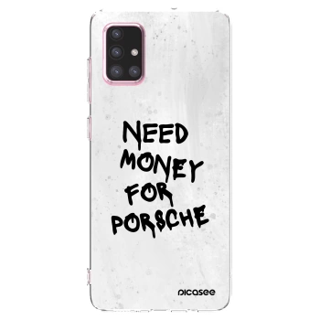 Picasee silikonový průhledný obal pro Samsung Galaxy A71 A715F - White Dollar