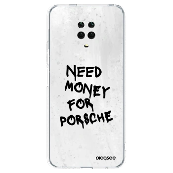 Picasee silikonový průhledný obal pro Xiaomi Redmi Note 9 Pro - White Dollar