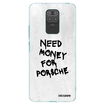 Picasee silikonový černý obal pro Xiaomi Redmi Note 9 - White Dollar
