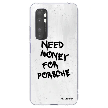 Picasee silikonový průhledný obal pro Xiaomi Mi Note 10 Lite - White Dollar