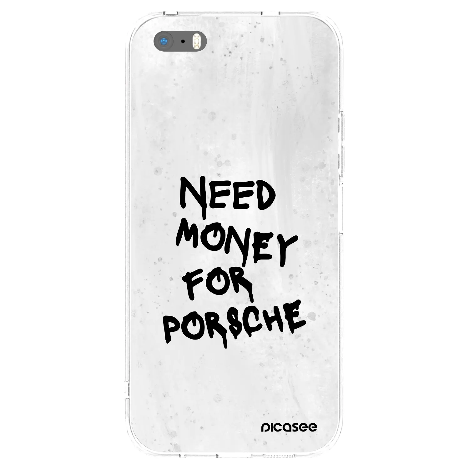Picasee silikonový průhledný obal pro Apple iPhone 5/5S/SE - White Dollar