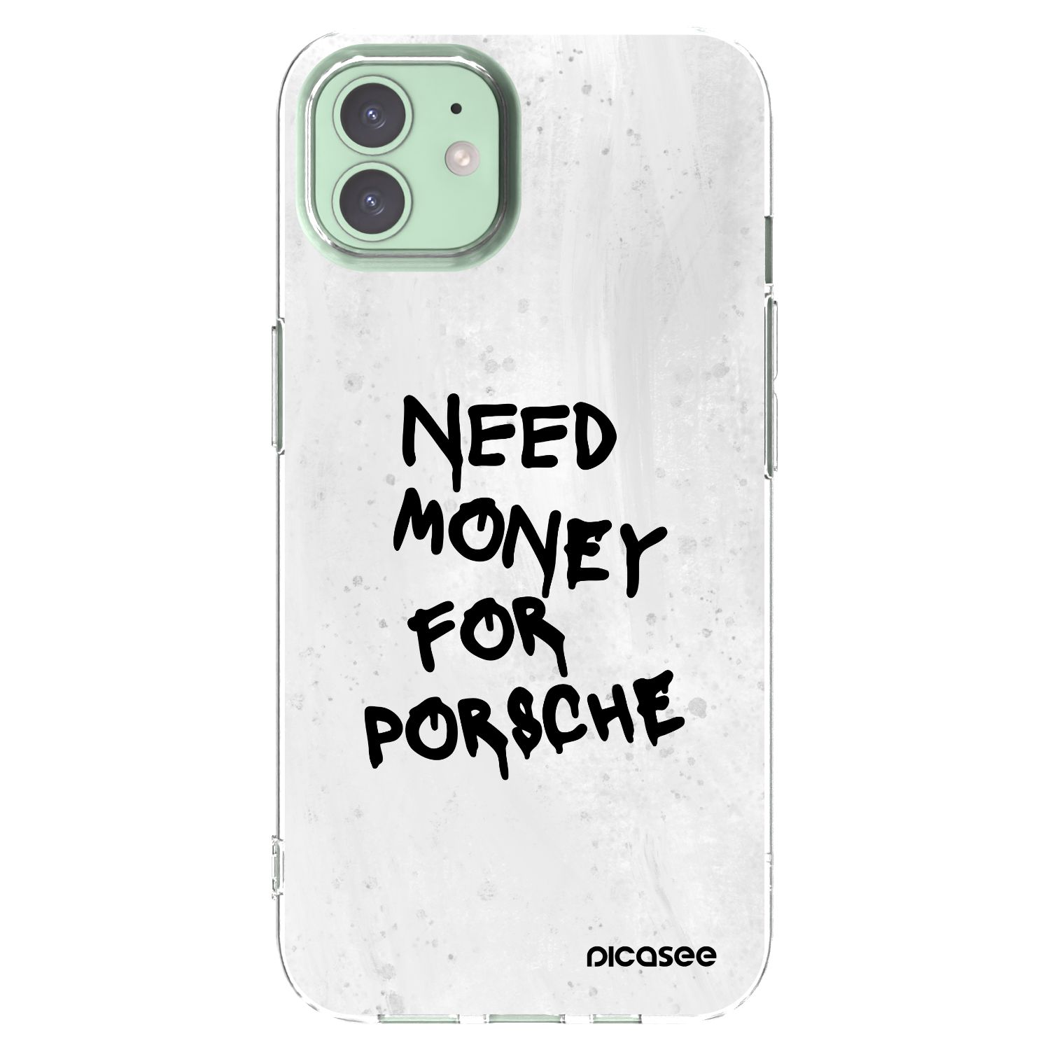 Picasee silikonový průhledný obal pro Apple iPhone 12 - White Dollar