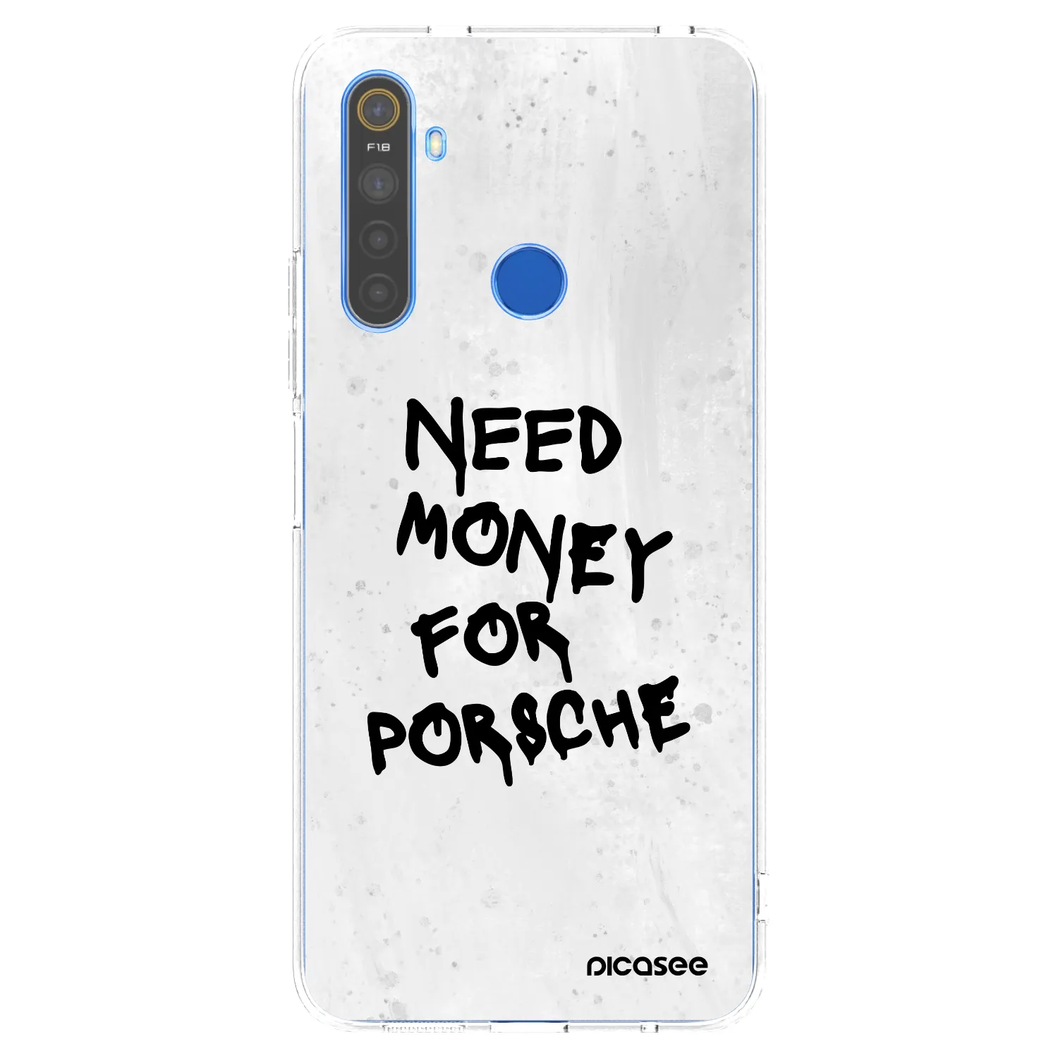 Picasee silikonový průhledný obal pro Realme 5 - White Dollar