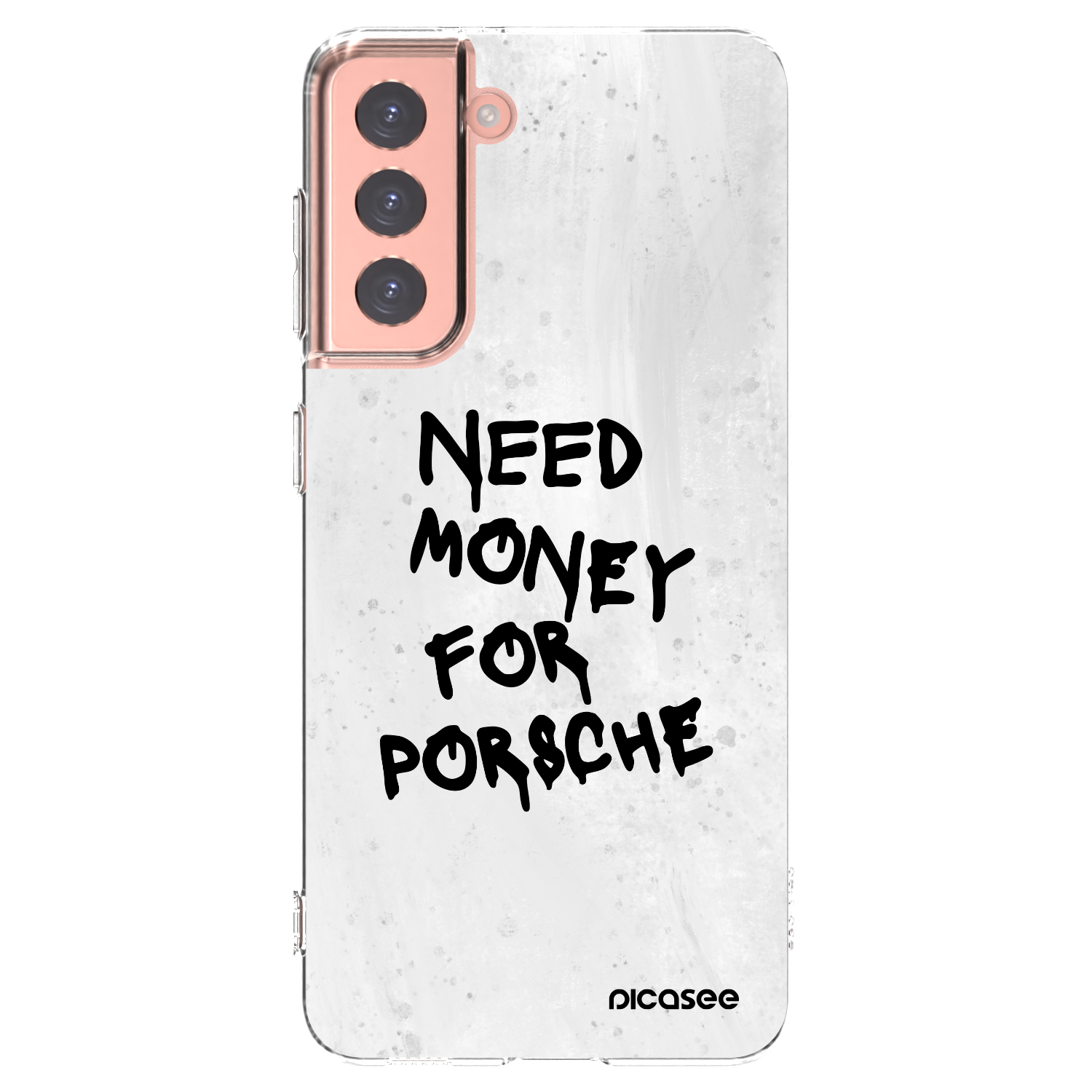Picasee silikonový průhledný obal pro Samsung Galaxy S21 5G G991B - White Dollar