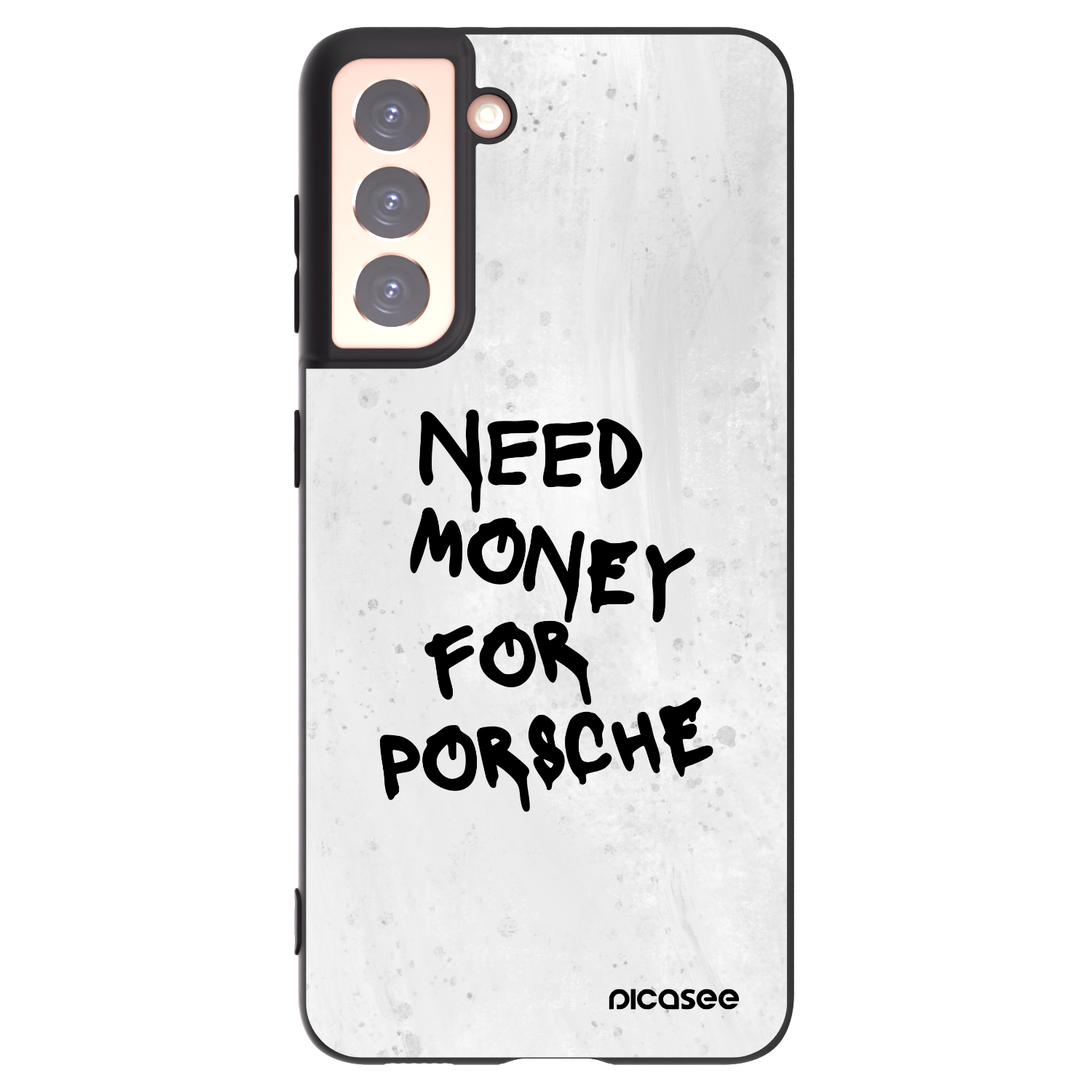 Picasee silikonový černý obal pro Samsung Galaxy S21 5G G991B - White Dollar