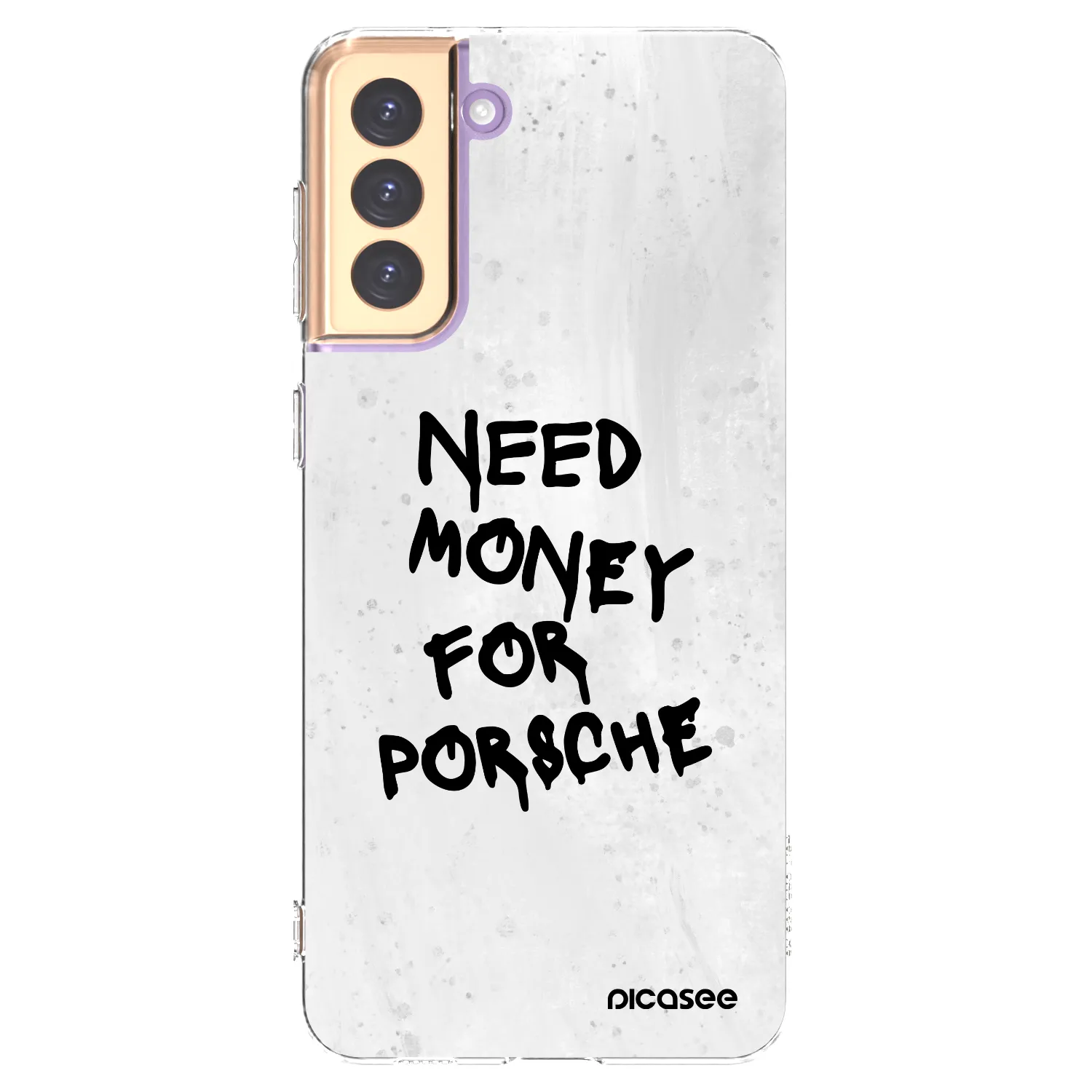 Picasee silikonový průhledný obal pro Samsung Galaxy S21+ 5G G996F - White Dollar