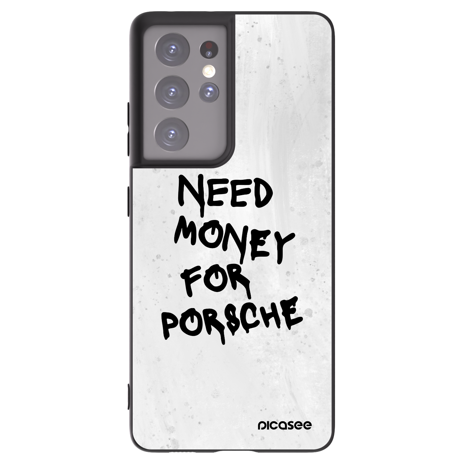 Picasee silikonový černý obal pro Samsung Galaxy S21 Ultra 5G G998B - White Dollar