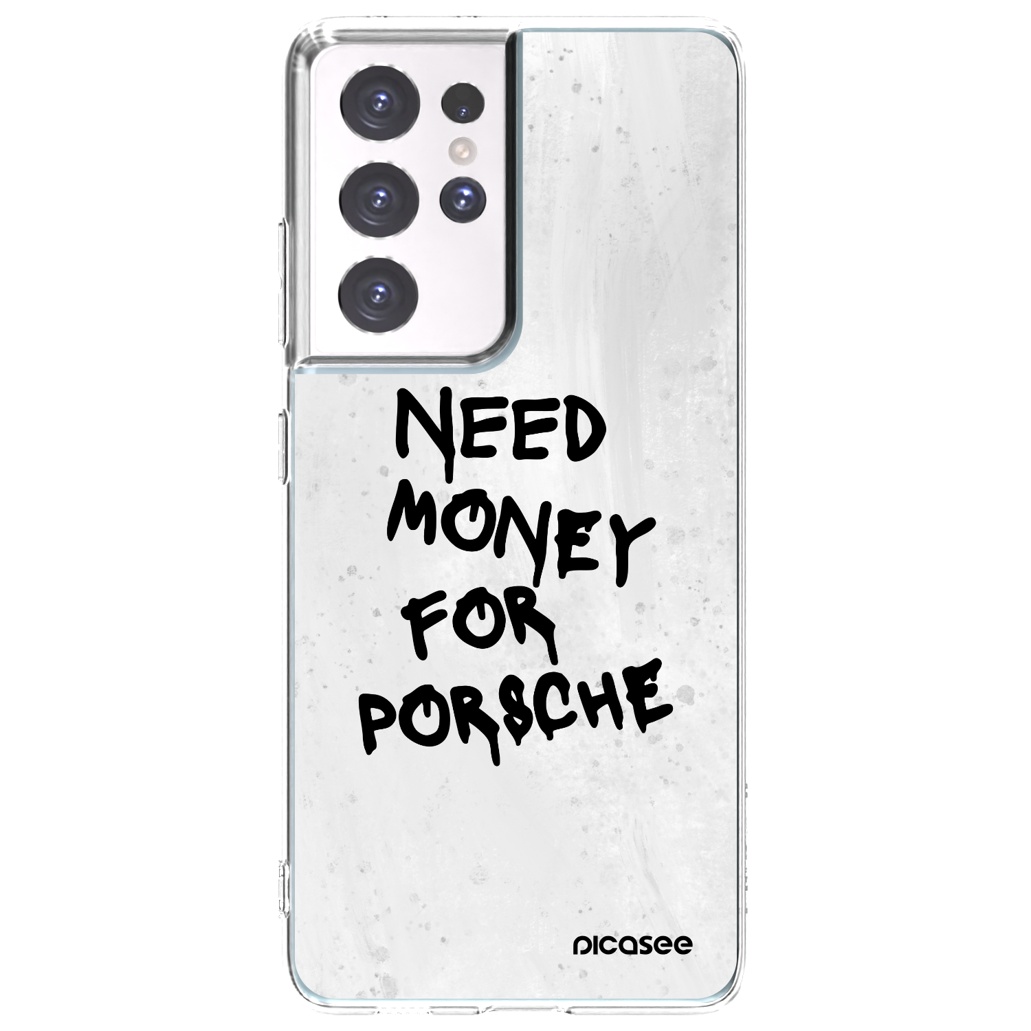 Picasee silikonový průhledný obal pro Samsung Galaxy S21 Ultra 5G G998B - White Dollar