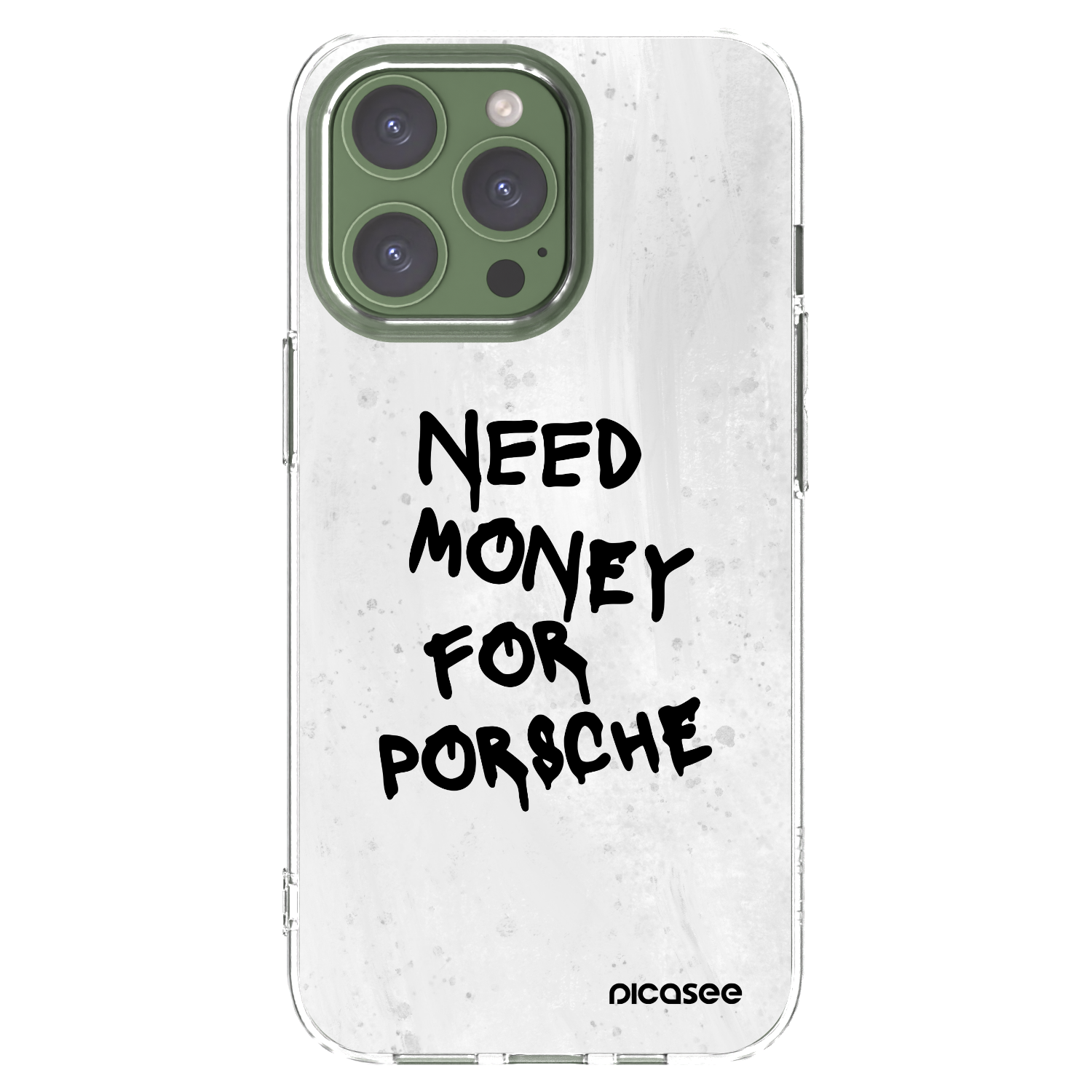 Picasee silikonový průhledný obal pro Apple iPhone 13 Pro - White Dollar