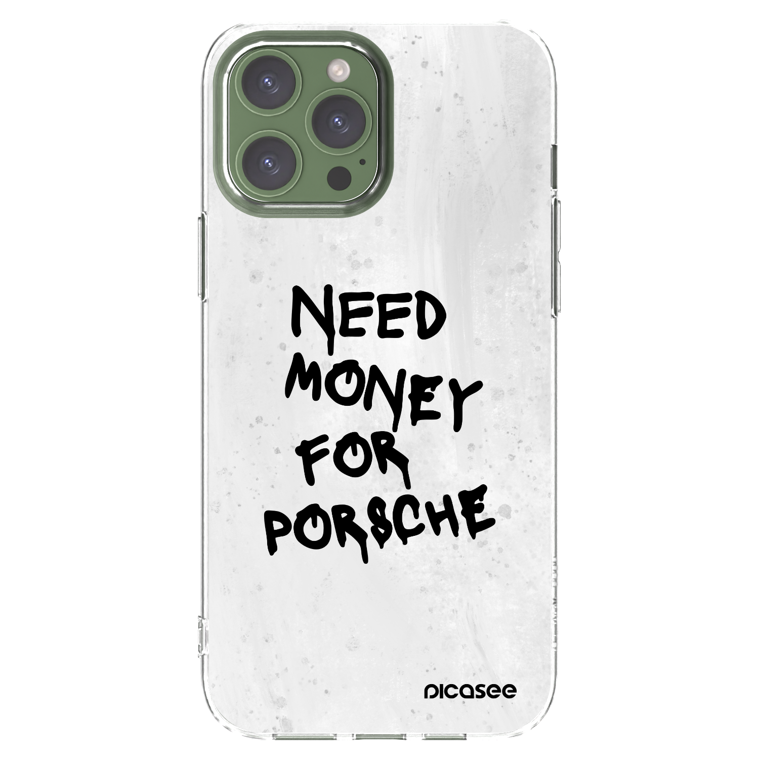 Picasee silikonový průhledný obal pro Apple iPhone 13 Pro Max - White Dollar