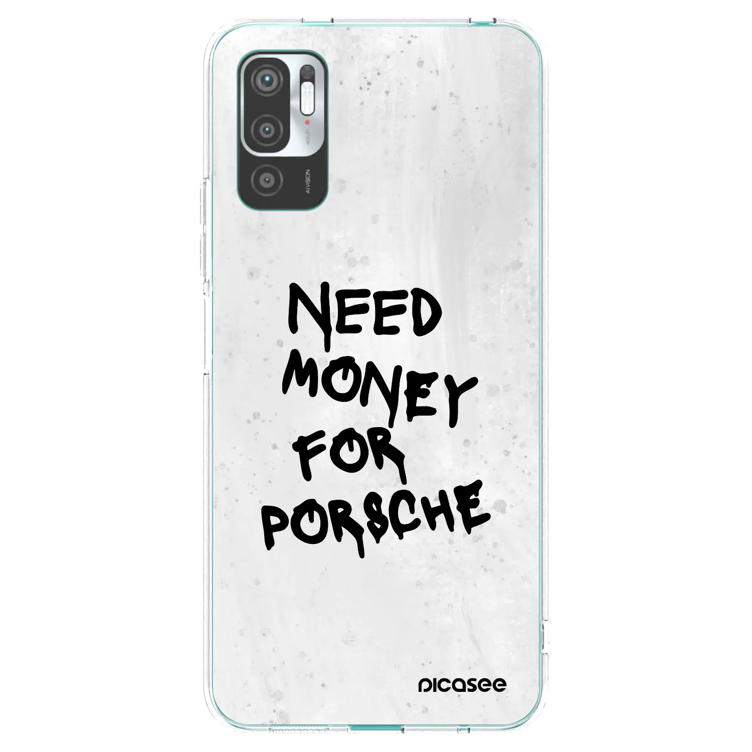 Picasee silikonový průhledný obal pro Xiaomi Redmi Note 10 5G - White Dollar