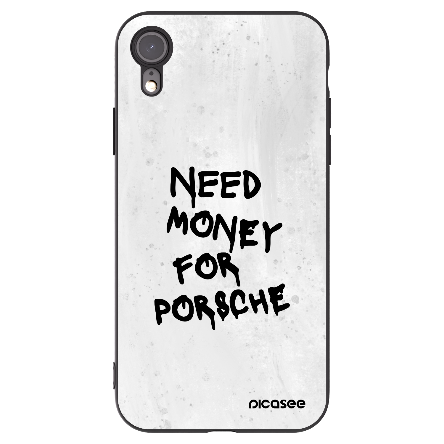 Picasee silikonový černý obal pro Apple iPhone XR - White Dollar