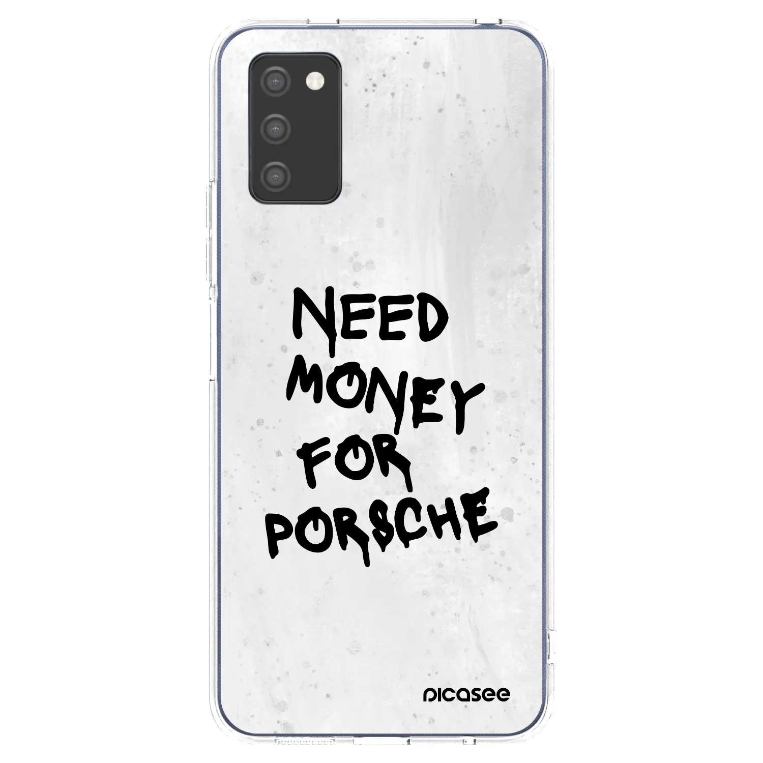 Picasee silikonový průhledný obal pro Samsung Galaxy A02s A025G - White Dollar