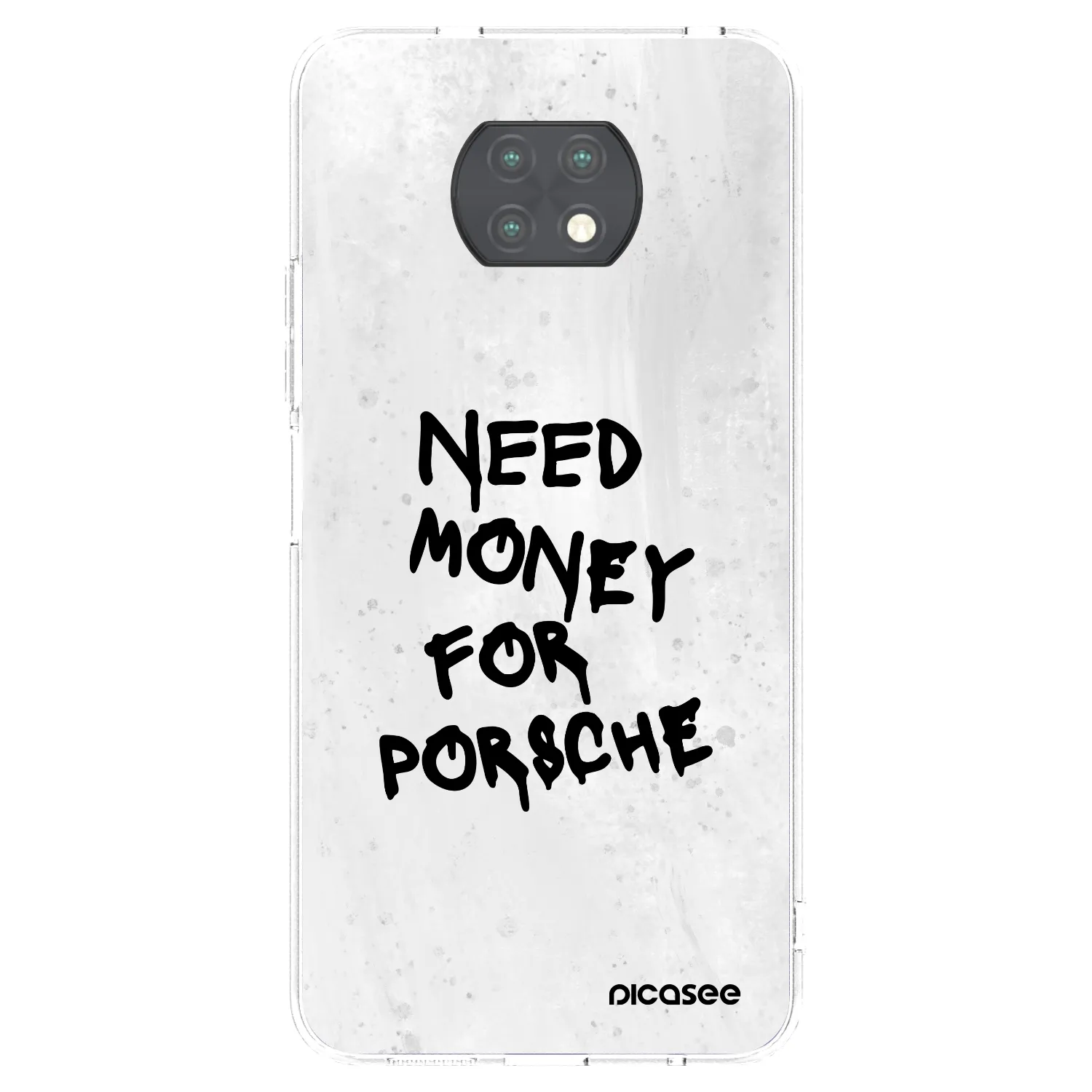 Picasee silikonový průhledný obal pro Xiaomi Redmi Note 9T - White Dollar