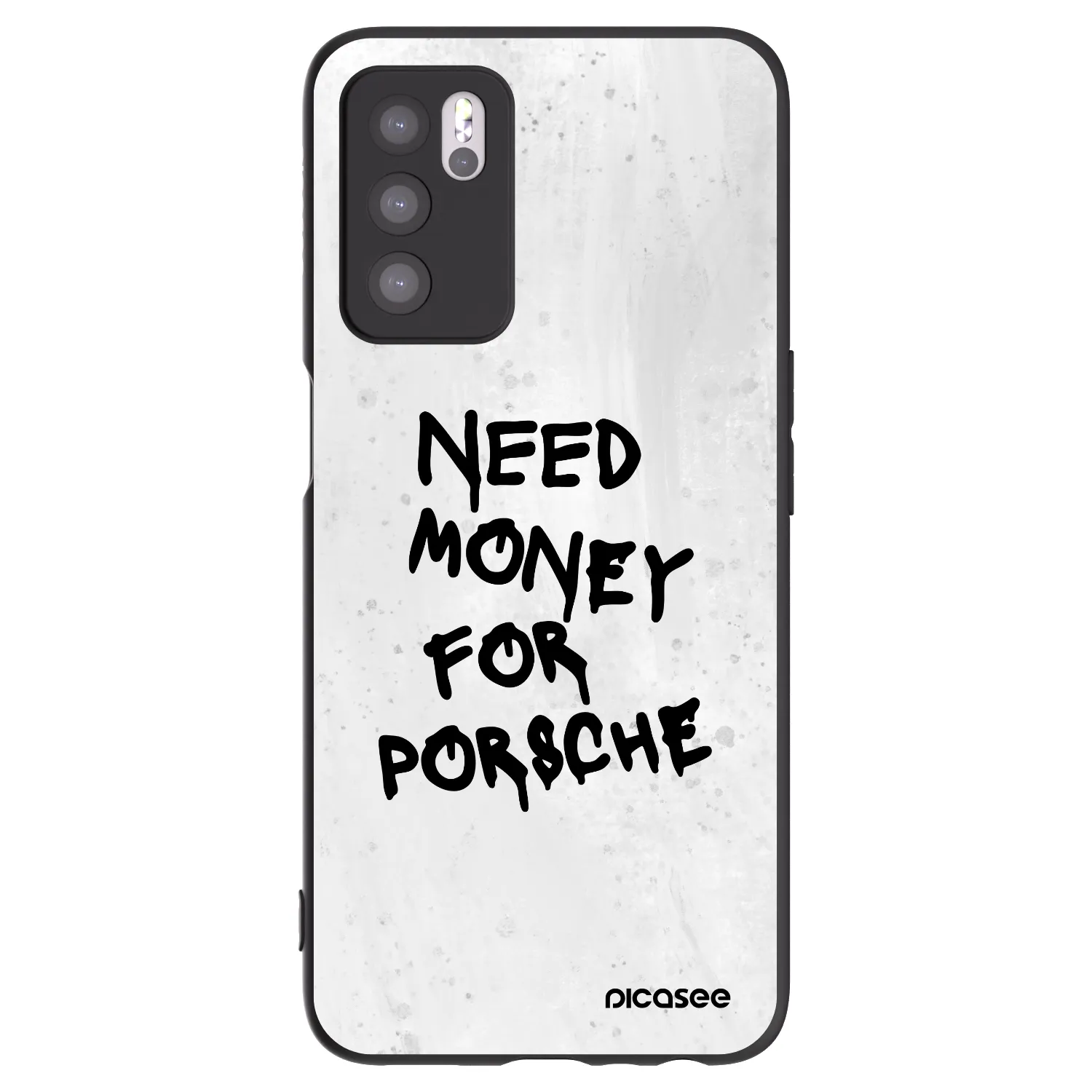 Picasee silikonový černý obal pro OPPO A16s - White Dollar